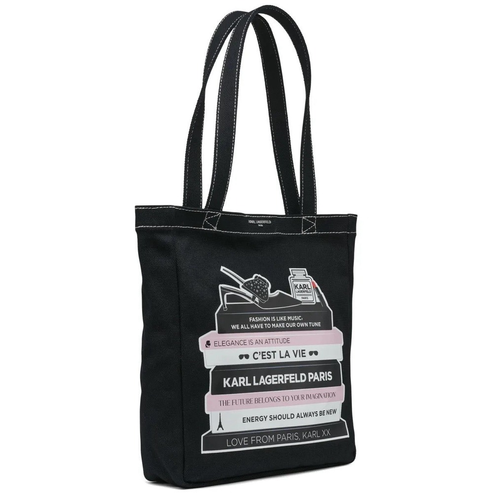 Cannes North South Tote By Karl Lagerfeld Magnet Snap Close Preowned‎